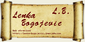 Lenka Bogojević vizit kartica